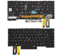 KINPOWER Clavier Azerty Français Compatible avec Lenovo ThinkPad T14S Gen1 20T0 20T1 20UH 20UJ Rétro-éclairage