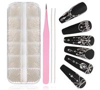 Kinretixia 5680 perles de caviar pour ongles, 12 nuances d'argent charms pour ongles, perles de caviar pour ongles, chaînes pour nail art, perles pour accessoires de nail art