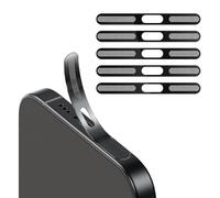 Kinretixia Lot de 5 autocollants en maille anti-poussière, compatibles avec iPhone 16 Pro, haut-parleur de protection intégré et port de charge, anti-poussière, USB-C anti-poussière