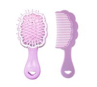 Kinretixia Mini brosse à cheveux et peigne pour boucles, design nuage mignon, convient à tous les types de cheveux, parfait pour la coiffure quotidienne, compact et portable, violet