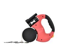 kinrguiyuez Laisse double rétractable pour chien, laisse réfléchissante pour promenade, laisse pour chien avec lumières LED, rallonge pour chiens de petite, moyenne et grande taille