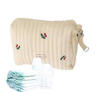 kinrguiyuez Sac de rangement pour poussette, sac de voyage pour poussette | Pochette de rangement scientifique à fermeture éclair pour couches, bouteilles, lingettes, clés, fournitures de nettoyage de