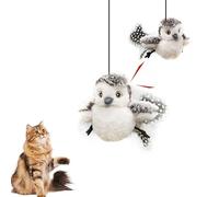 kinrguiyuez Snowy Owl Vogel Fliegt Elektrisch, Interaktives Snowy Owl Elektrisch, Intelligenz Spielzeug, Stimule automatiquement l'énergie, fait des sons, simule l'oiseau pour taquiner le chat