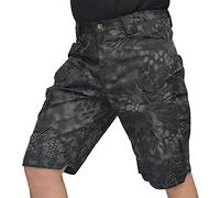 KINROCO Short de Cargo pour Hommes Casual Bermuda Travail Pantalons Courts Respirants été(Size:4XL,Color:Python Noir)
