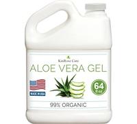 KinRose Care Gel d'aloe vera biologique en vrac - Half Gallon - Pour visage, peau, cheveux et soleil - Par KinRose Care - From 100 Percent Pure Aloe Vera - Pressé à froid, végétalien, non parfumé -