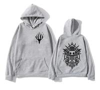 Kinsea Sweat À Capuche Unisex Hollow Knight Hoodies Oversize Streetwear Y2K Sweatshirts pour Automne Et Printemps -Grey||x_s
