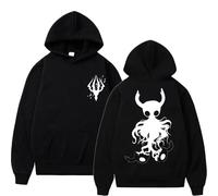 Kinsea Sweat À Capuche Unisex Hollow Knight Hoodies Oversize Streetwear Y2K Sweatshirts pour Automne Et Printemps -Black||3X_l