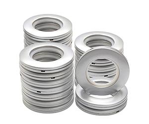 Kinsinder 32Pcs Anneaux à œillets Rideau Anneaux, Oeillets Rideaux à Clipser Plastique Diamètre Intérieur 40mm Anneaux de Bricolage pour Rideau de Fenêtre (Argenté)