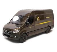 Kinsmart Compatible avec Mercedes-Benz Sprinter UPS 2020 United Parcel Brown Delivery Van 1/48 O Scale Diecast Car, noir