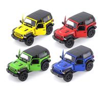 KINSMART - Jeep Wrangler Rubicon Off Road 4x4 5 pouces 1:34 chelle Mod le Cast Model Replica Toy Car (-Setof4 Hardtop)