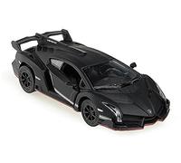 KiNSMART Lamborghini Veneno - Modèle de Voiture en métal moulé sous Pression à l'échelle 1:36, 12,7 cm (Noir (Mat))