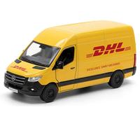KiNSFUN DHL Mercedes-Benz Sprinter Échelle 1:46 12,7 cm Modèle en métal moulé sous pression Fourgonnette