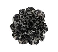 KINSPON Broche en forme de bec de canard avec imprimé léopard - Accessoire de mode polyvalent pour femme, Tissu + alliage