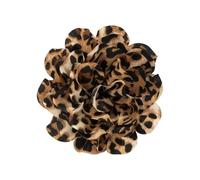 KINSPON Broche en forme de bec de canard avec imprimé léopard - Accessoire de mode polyvalent pour femme, Tissu + alliage