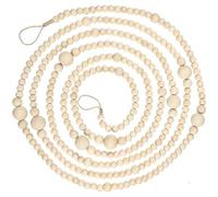 KINSPON Guirlandes De Perles en Bois pour Décorations d'arbre Noël Activités Artisanales Familiales Fête Vacances Ornement À Suspendre Perles À Suspendre pour Arbre Noël