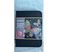 KINSPORY 78 Crayons de Couleur avec Mines Souples 3,0 mm, Carnet de Croquis 50 Feuilles 3 Couleurs, Sangle d'Épaule Réglable - Art Supplies Cadeau pour Adultes Artistes Débutants Filles Garçons