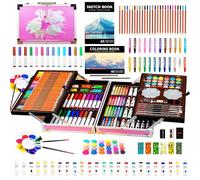 KINSPORY Mallette dessin Enfant, 139 pièces coloriage kit dessin Enfant, Art Set, Mallette de Coloriage