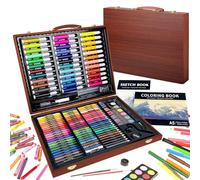 KINSPORY Mallette dessin Enfant, 150 pièces coloriage kit dessin Enfant, Art Set, Mallette de Coloriage