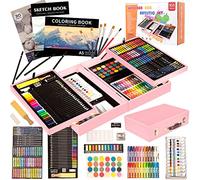 KINSPORY Mallette Dessin Enfant, 168 pièces coloriage kit Dessin Enfant, Art Set, Mallette de Coloriage