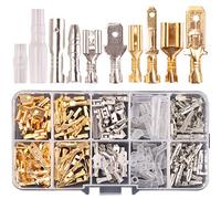 Kinstecks 150 PCS 2.8mm 4.8mm 6.3mm Fil Connecteur Spade 3.9mm Bullet Connecteurs Kit Mâle et Femelle Rapide Fil Splice Bornier à sertir pour Bricolage Électrique Moto Bateau De Bateau