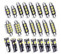 Kinstecks 23PCS Can-Bus Kit d'ampoules SMD LED sans erreur LED de voiture Ampoule intérieure Festoon BA9S Canbus T10 C5W Xenon