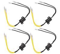 Kinstecks 4PCS 25W 8Ohm LED Résistances de Charge LED Clignotants Résistance Flasher Adaptateur Flash Fix Erreur pour LED Clignotants-Jaune Noir