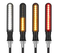 Kinstecks 4PCS Indicateurs De Moto Couleurs Clignotants Lumières Moto Indicateurs De Tournage Feux de Jour Lumières de Frein 12V pour Moto Scooter Quad Cruiser Off Version Sur Route