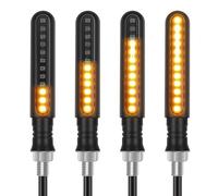 Kinstecks 4PCS Indicateurs De Moto Coulant Clignotants Lumières - 12 V pour Scooter Quad Cruiser Off Road