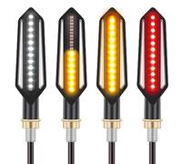 Kinstecks 4PCS Indicateurs De Moto Couleurs Clignotants Témoins De Tournage Feux de Course Feux De Frein 12V pour Moto