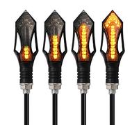 Kinstecks 4PCS Indicateurs De Moto Flowing Moto Clignotants Feux Indicateurs De Moto Clignotants 12V 12LEDs Ampoules pour Moto Moto Scooter Quad Cruiser Off Road