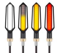 Kinstecks Lot 4 clignotants moto pour feux de circulation diurnes 12 V