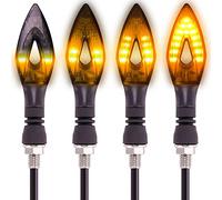 Kinstecks Lot de 4 clignotants fluides pour moto 12 V 14 LED pour moto, scooter, quad, cruiser hors route