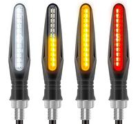 Kinstecks [Nouvelle version 4PCS Indicateurs de moto qui coule clignotants Feux de moto indicateurs de virage feux diurnes feux de freinage 12V pour moto moto
