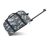 KINSTON Sac de Voyage Trolley - Grand Sac à roulettes & Canne Télescopique, Compartiment Principal Spacieux et Poche Latérale Zippée - Valise Bagage à Main Idéal pour Voyages et Week-Ends