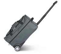 KINSTON Sac de Voyage Trolley Gris - Grand Sac à roulettes & Canne Télescopique, Compartiment Principal Spacieux et Poche Latérale Zippée - Valise Bagage à Main Idéal pour Voyages et Week-Ends