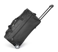KINSTON Sac de Voyage Trolley Noir - Grand Sac à roulettes & Canne Télescopique, Compartiment Principal Spacieux et Poche Latérale Zippée - Valise Bagage à Main Idéal pour Voyages et Week-Ends