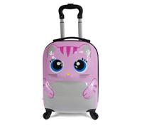 KINSTON Valise Cabine à roulettes pour Enfants | Bagages à Motifs Animaux : Chat Rose