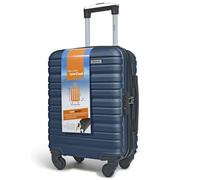KINSTON Valise cabine Bleu 45x36x20 sans roues - Léger et durable taille lowcost avec roues détachables pivotantes amovibles