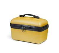 KINSTON Vanity Trousse de Toilette Cosmétiques, Rigide avec Poignée, Organisateur de Voyage, Boîte de Rangement - Grande capacité (Jaune/Modèle Standard)