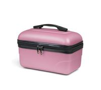 KINSTON Vanity Trousse de Toilette Cosmétiques, Rigide avec Poignée, Organisateur de Voyage, Boîte de Rangement - Grande capacité (Rose/Modèle Standard)