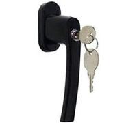 KINTECH Poignée de fenêtre à clé Eva, aluminium brillant noir G