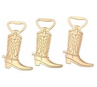 Kinteshun Décapsuleur en forme de bottes de cowboy pour fête de mariage (12 pièces, ton doré)