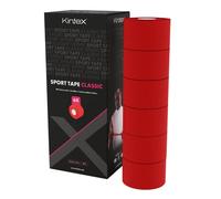 Kintex 6 Rouleaux de Sporttape, 3,8 cm x 10 m, Bandage Sportif déchirable, Non élastique, Ruban Adhésif Sport, pour la Fixation et la stabilisation des articulations