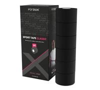 Kintex 6 Rouleaux de Sporttape, 3,8 cm x 10 m, Bandage Sportif déchirable, Non élastique, Ruban Adhésif Sport, pour la Fixation et la stabilisation des articulations