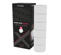 Kintex 6 Rouleaux de Sporttape, 3,8 cm x 10 m, Bandage Sportif déchirable, Non élastique, Ruban Adhésif Sport, pour la Fixation et la stabilisation des articulations