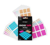 Kintex Cross Tape - Bande Kinésiologique Auto-adhésive, Hypoallergénique et Résistante à l’eau - Bande en Grille pour Points Douloureux et de Déclenchement - 102 bandes - plusieurs couleurs et tailles