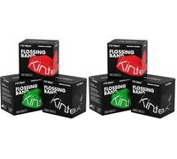 Kintex Flossingband Voodoo, 208 cm x 5 cm, Bande de Compression, thérapie, mobilité, rééducation, flossing, Bande de flossing, entraînement, régénération (Noir) (Lot de 2)