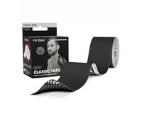Kintex Kinesiological Tape Classic - Auto-adhésif, Élastique, Résistant à l’Eau et Antiallergique - Bandage Sportif et Kinésiotape pour Blessures liées au Sport - Noir - 5 cm x 5 m