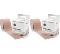 Kintex Kinesiology Tape Sensitive - Auto-adhésif, Élastique, Résistant à l’eau et Antiallergique - Bandage sportif et Kinésiotape pour Peaux Sensibles - Beige - 5 cm x 5 m (Lot de 2)