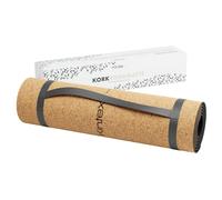 Kintex Tapis de yoga en liège avec sangle de transport, tapis de gymnastique, Pilates, fitness, antidérapant et flexible, 6 mm d'épaisseur